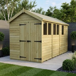 7 x 13 Apex Shed (Double Door, With Windows)