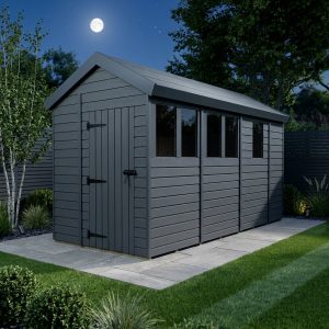7x13 Apex Composite Shed (Single Door, With Windows)