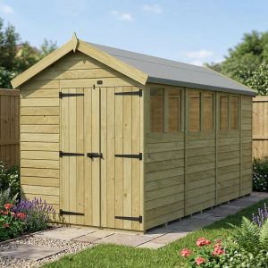 7 x 14 Apex Shed (Double Door, With Windows)