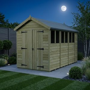 7 x 15 Apex Shed (Double Door, With Windows)