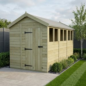 7 x 16 Apex Shed (Single Door, With Windows)
