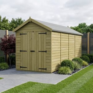 7 x 17 Apex Shed (Double Door, No Windows)
