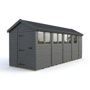 7x17 Apex Composite Shed (Single Door, With Windows)