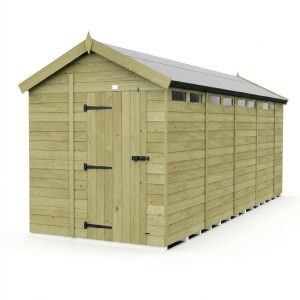 7 x 17 Apex Security Shed (Single Door)