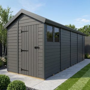 7x18 Apex Composite Shed (Single Door, With Windows)