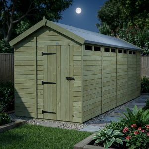 7 x 18 Apex Security Shed (Single Door)