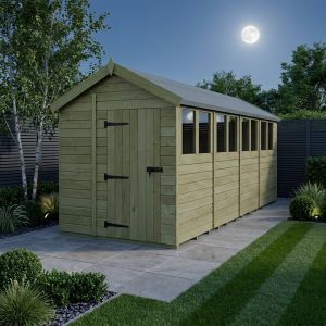 7 x 19 Apex Shed (Single Door, With Windows)
