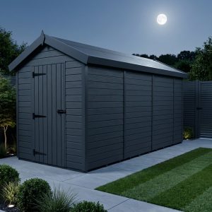 7x19 Apex Composite Shed (Single Door, No Windows)