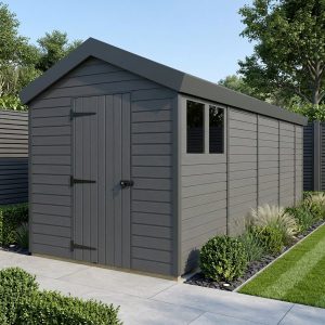 7x19 Apex Composite Shed (Single Door, With Windows)