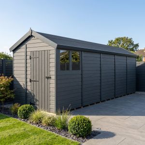 7x20 Apex Composite Shed (Single Door, With Windows)