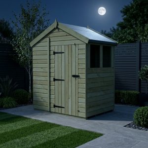 7 x 4 Apex Shed (Single Door, With Windows)