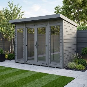 7x4 Composite Pent Full Height Summer House