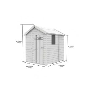 7 x 5 Apex Shed (Double Door, With Windows)