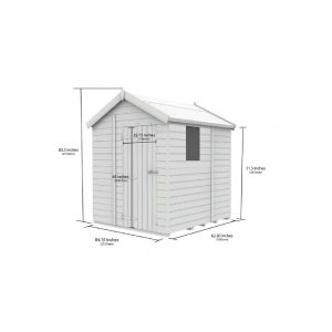 7 x 5 Apex Shed (Single Door, With Windows)