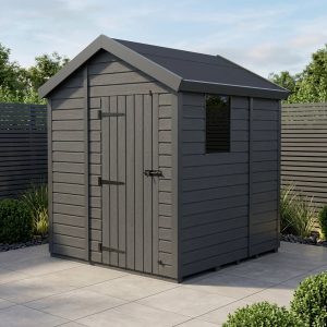7x5 Apex Composite Shed (Single Door, With Windows)