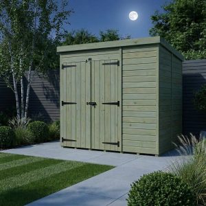 7 x 5 Pent Shed (Double Door, No Windows)