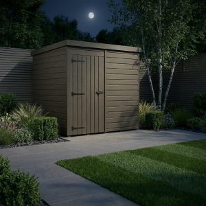 7x5 Pent Composite Shed (Single Door, No Windows)