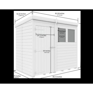 7x5 Composite Pent Security Shed