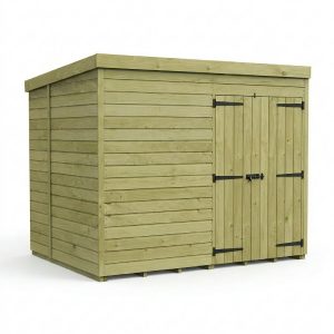 7 x 6 Pent Shed (Double Door, No Windows)