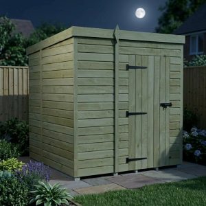 7 x 7 Pent Shed (Single Door, No Windows)