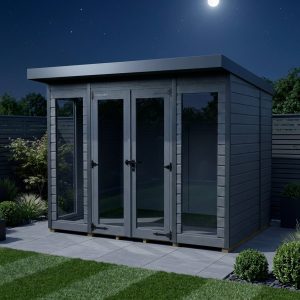 7x7 Composite Pent Full Height Summer House
