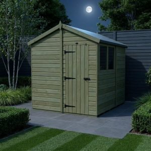 7 x 8 Apex Shed (Single Door, With Windows)