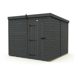 7x8 Pent Composite Shed (Single Door, No Windows)