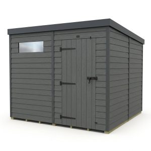 7x8 Composite Pent Security Shed