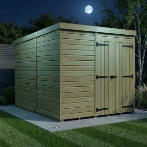 7 x 9 Pent Shed (Double Door, No Windows)