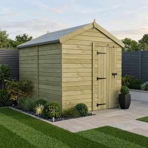 8 x 10 Apex Shed (Single Door, No Windows)