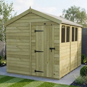 8 x 10 Apex Shed (Single Door, With Windows)
