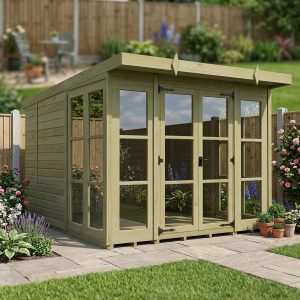 8 x 10 Georgian Window Pent Summer House