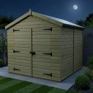 8 x 11 Apex Shed (Double Door, No Windows)