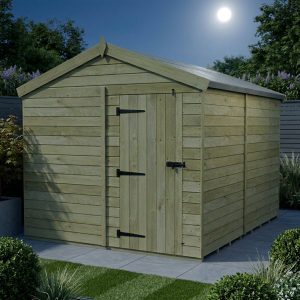 8 x 11 Apex Shed (Single Door, No Windows)