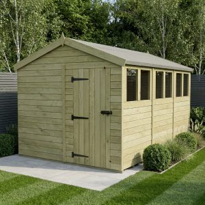 8 x 12 Apex Shed (Single Door, With Windows)