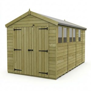 8 x 13 Apex Shed (Double Door, With Windows)
