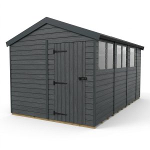 8x13 Apex Composite Shed (Single Door, With Windows)