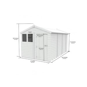 8 x 14 Apex Shed (Double Door, No Windows)