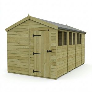 8 x 15 Apex Shed (Single Door, With Windows)