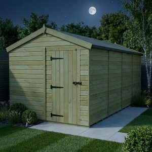 8 x 17 Apex Shed (Single Door, No Windows)