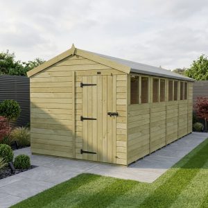 8 x 18 Apex Shed (Single Door, With Windows)