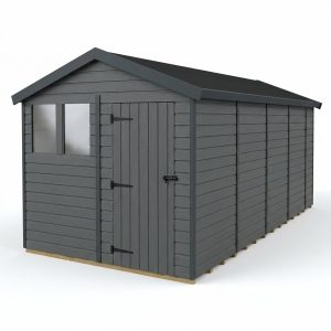8x18 Apex Composite Shed (Single Door, With Windows)
