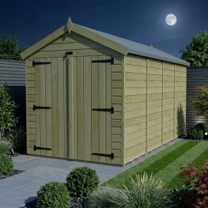 8 x 19 Apex Shed (Double Door, No Windows)
