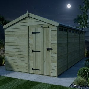8 x 19 Apex Security Shed (Single Door)