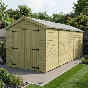 8 x 20 Apex Shed (Double Door, No Windows)