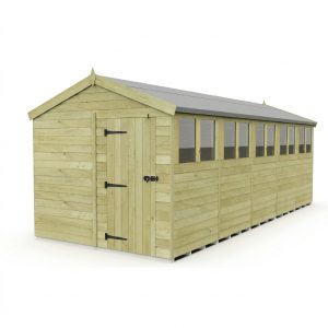 8 x 20 Apex Shed (Single Door, With Windows)