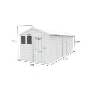 8x20 Apex Composite Shed (Single Door, No Windows)