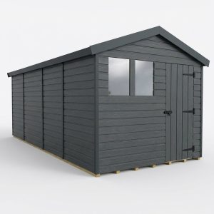8x20 Apex Composite Shed (Single Door, With Windows)