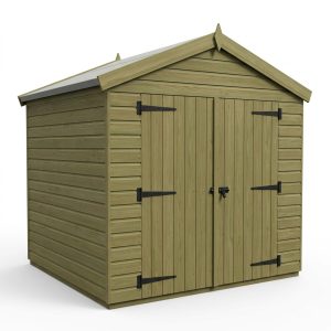 8 x 4 Apex Shed (Double Door, No Windows)