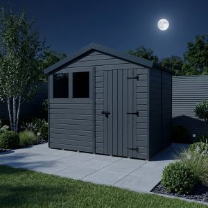 8x4 Apex Composite Shed (Single Door, With Windows)